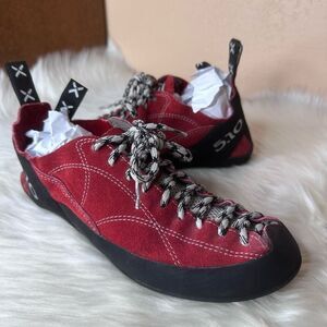 5.10 Five Ten Stealth C4 Rock Climbing Shoes Men's Size 10.5 Red Suede